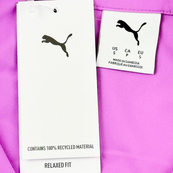 NWT Puma Women's Ripstop Pullover Relaxed Fit Wild Berry Lightweight Jacket Sz S - Picture 8 of 13